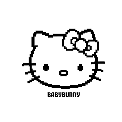 马赛克HELLO KITTY印花素材