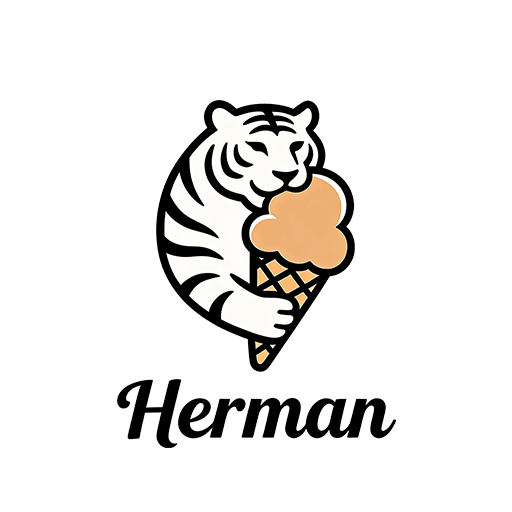 卡通老虎图案吃雪糕的老虎