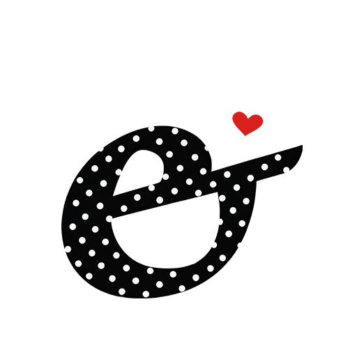 卡通因为跟字母图案简约英文字母e