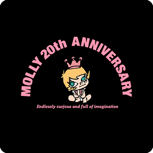 卡通女孩卡通英文字母MOLLY英文