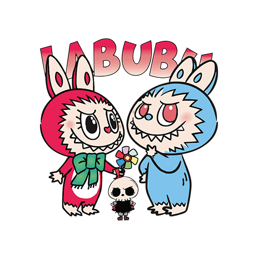 拉布布卡通图案动画破卡通图案