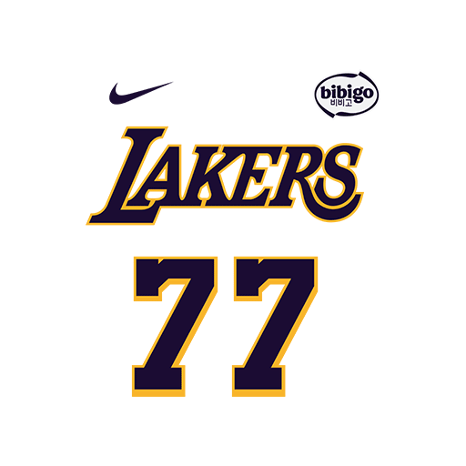 卡通篮球数字图案LAKERS文字篮球号码图案