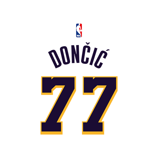 卡通英文字母DONCIC 篮球数字77图案NBA印花图案