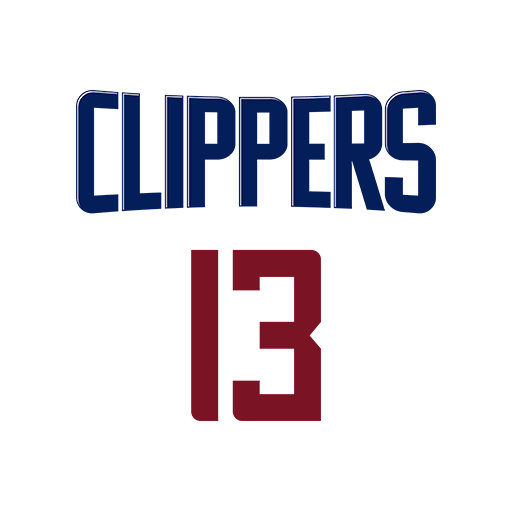 卡通数字字母图案CLIPPERS 数字13篮球号码图案