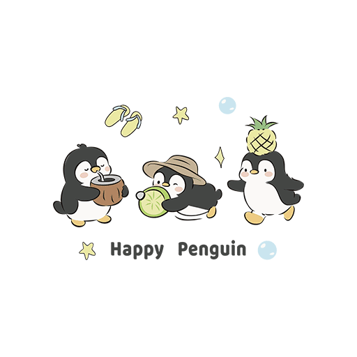 卡通企鹅图案手绘企鹅印花素材卡通动物图案